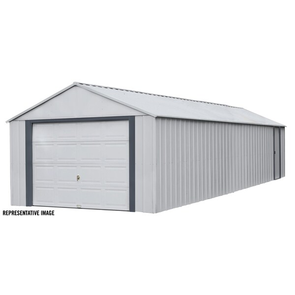 Arrow Storage Products Murryhill Steel Garage, 14 ft x 1 ft, Blue Grey BGR1431FG - main